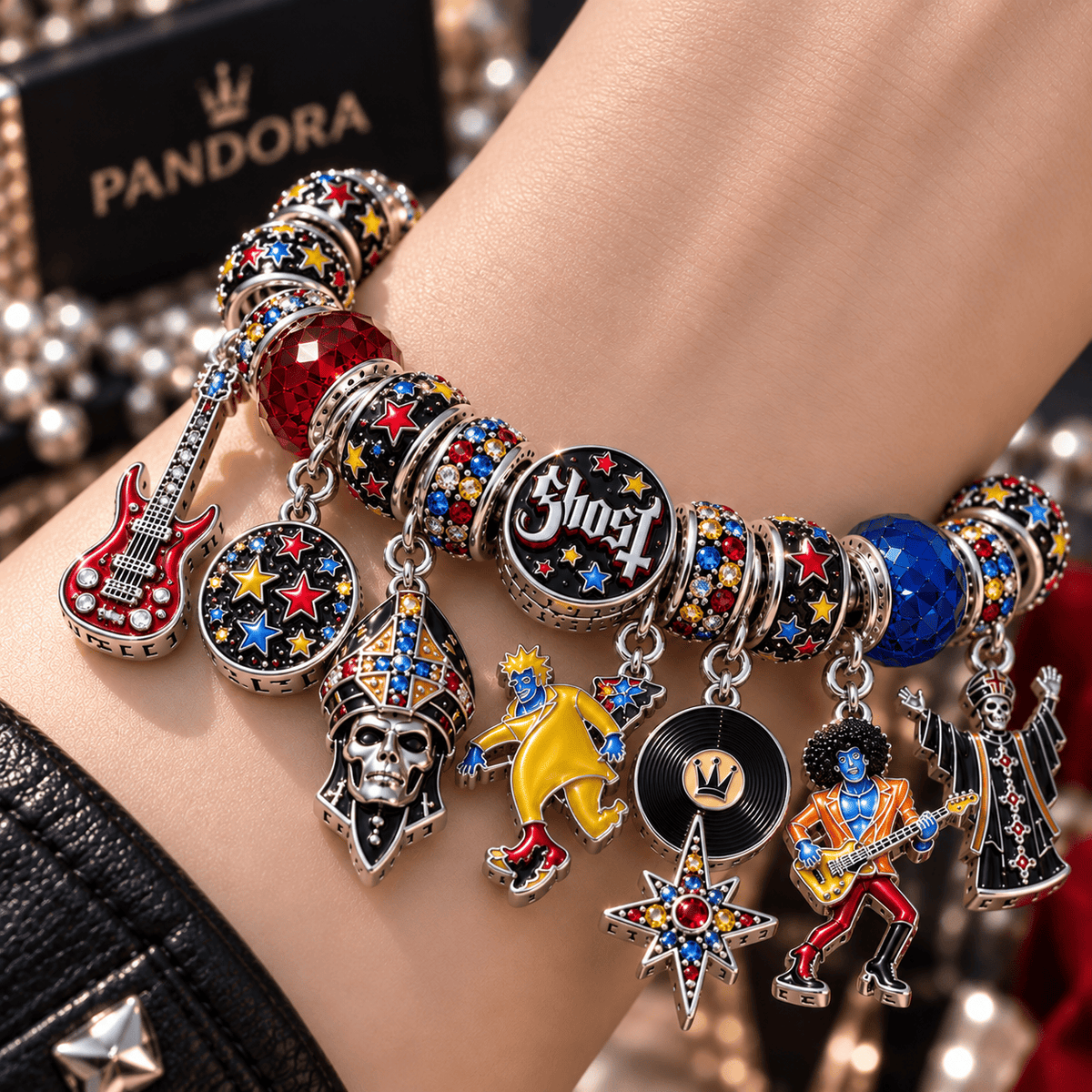 GHB Silver Charm Bracelet Set NTTB