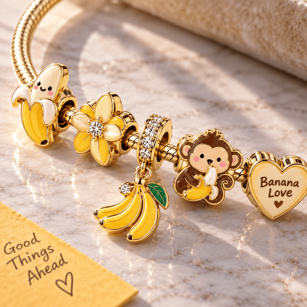 BNN Gold Charm Bracelet Set TTN