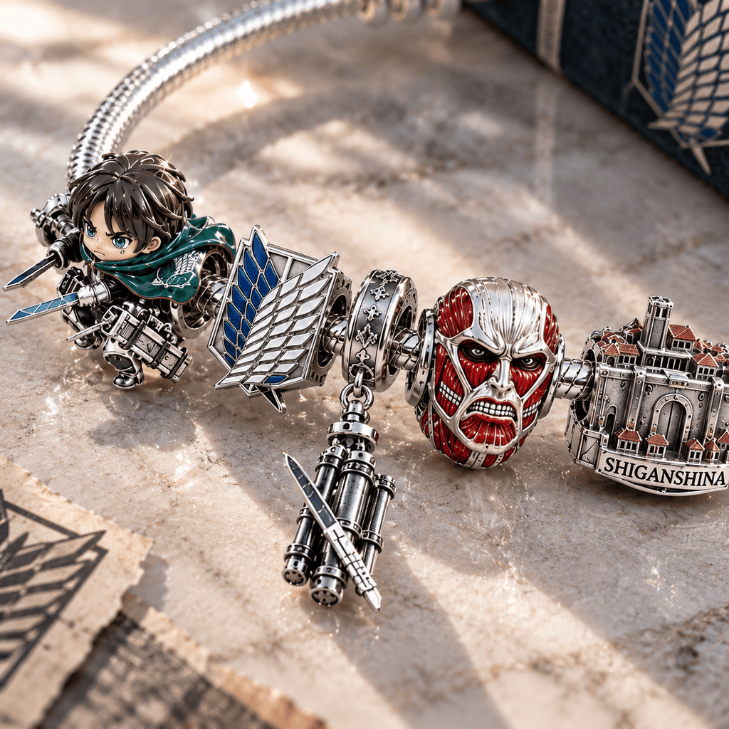 ATT Silver Charm Bracelet Set NTTB