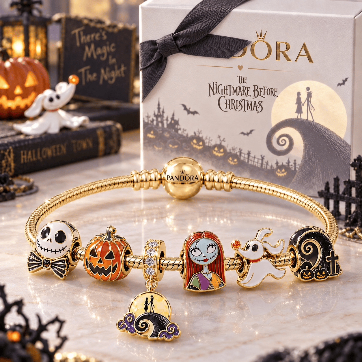 TNBC Gold Charm Bracelet Set VTH