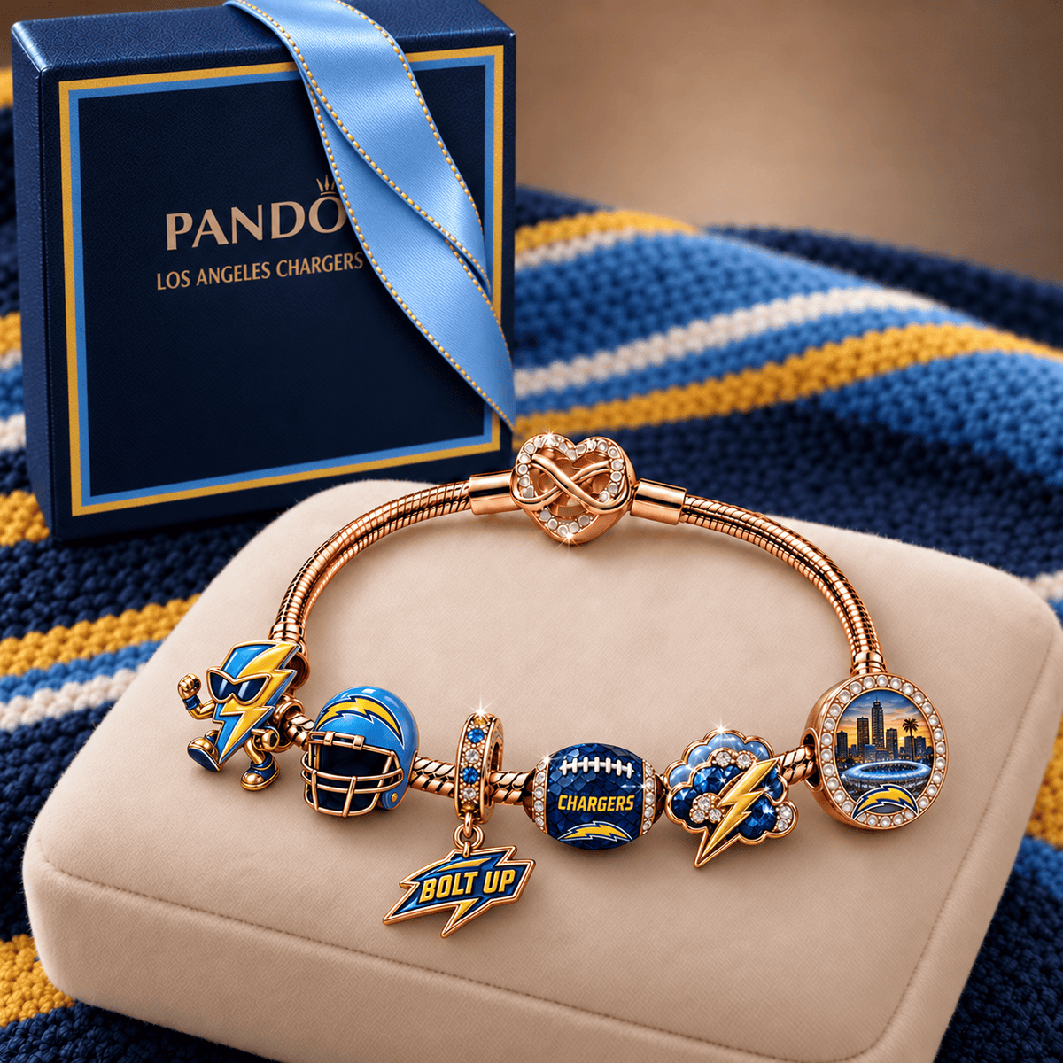 LAC Rose Gold Charm Bracelet Set TMH