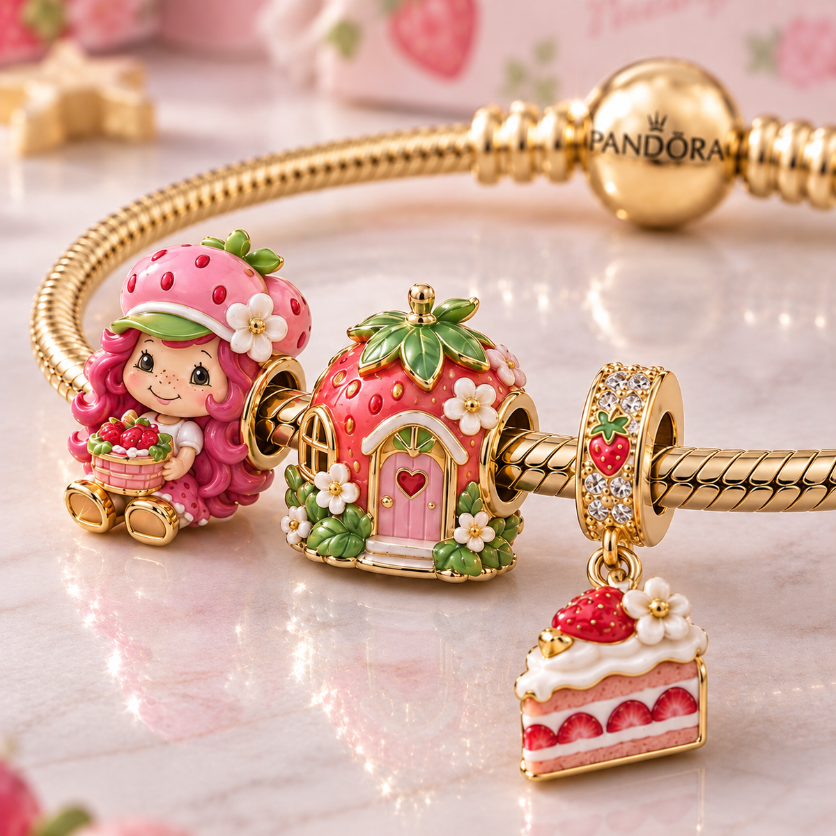 STB Gold Charm Bracelet Set VTH