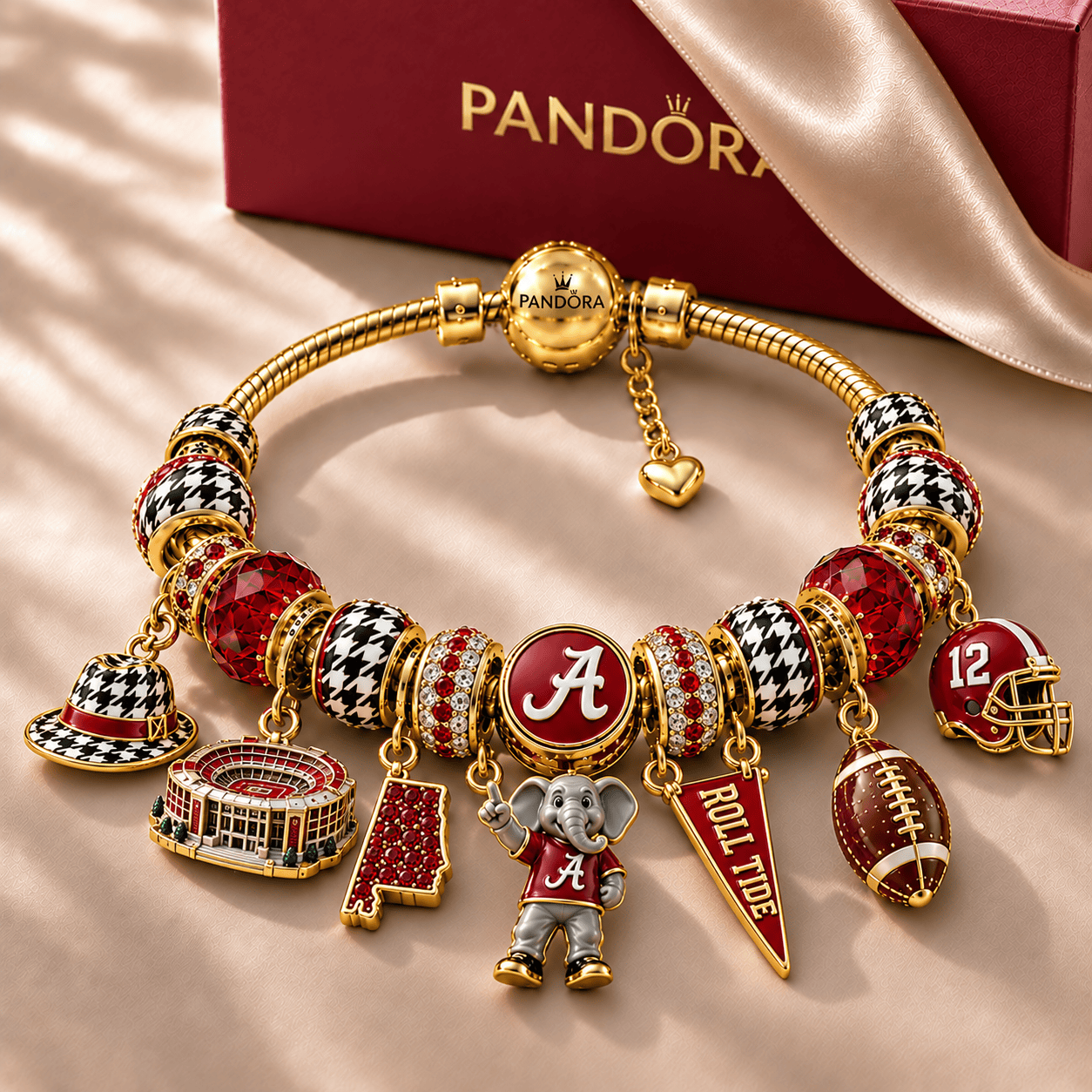 ACT Gold Charm Bracelet Set NHVH